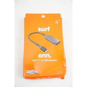 Surf Onn USB C To USB Adapter 4" Black New Worn Box